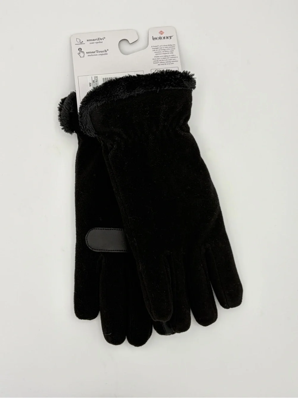 Isotoner Women's Black Fleece-Lined Gloves - Picture 5 of 9